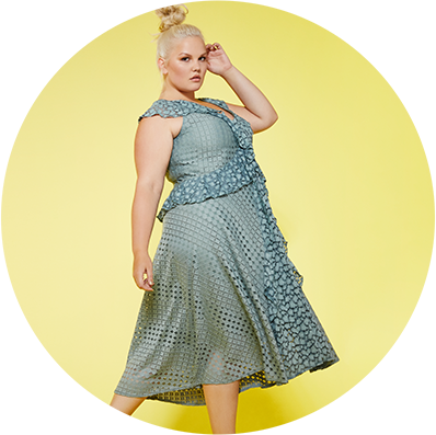 Anthropologie Antoinette Seafoam Green Lace Ruffle Midi Dress