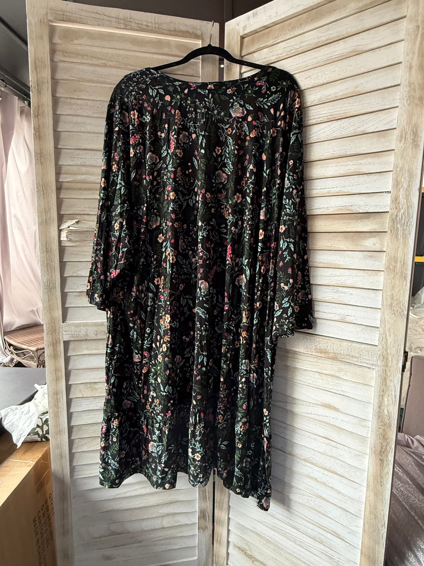 PENN Black Floral Knit Dress
