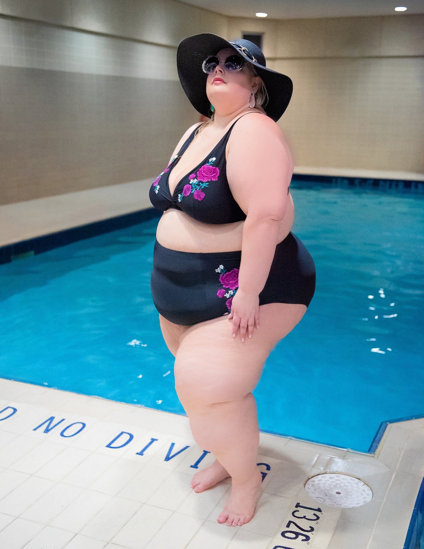Torrid Black Floral Bikini