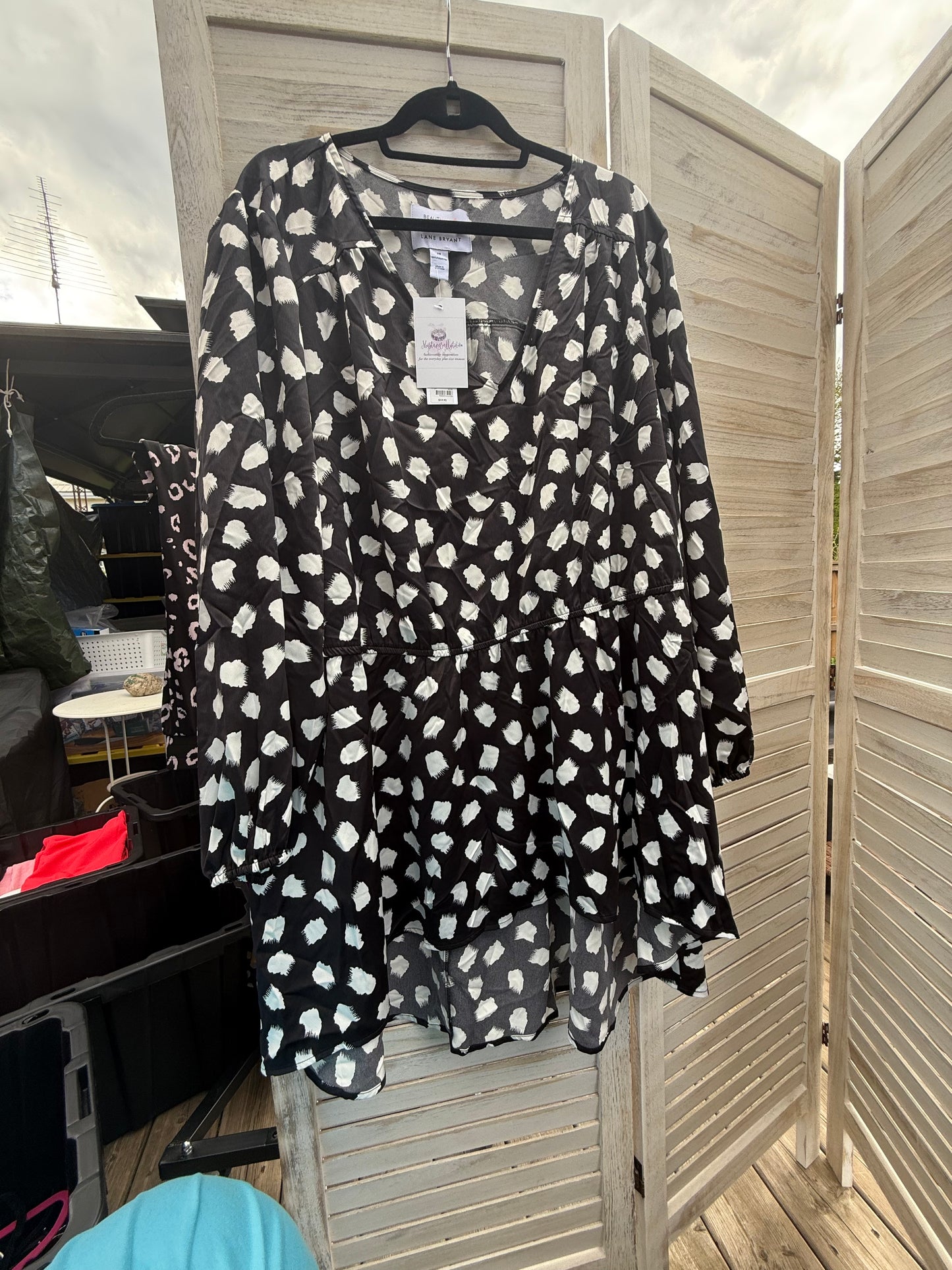 Lane Bryant x IamBeauticurve Polka Dot Blouse