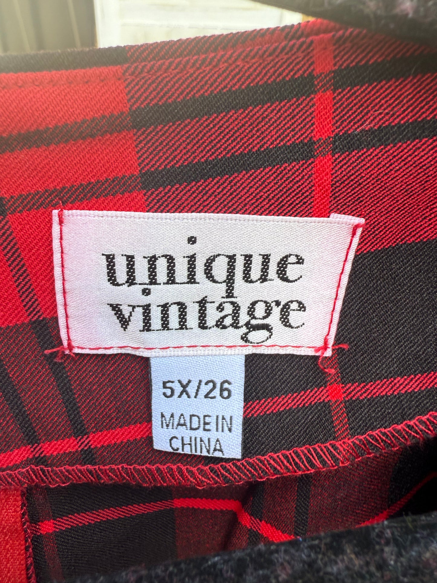 Unique Vintage Buffalo Plaid Dress