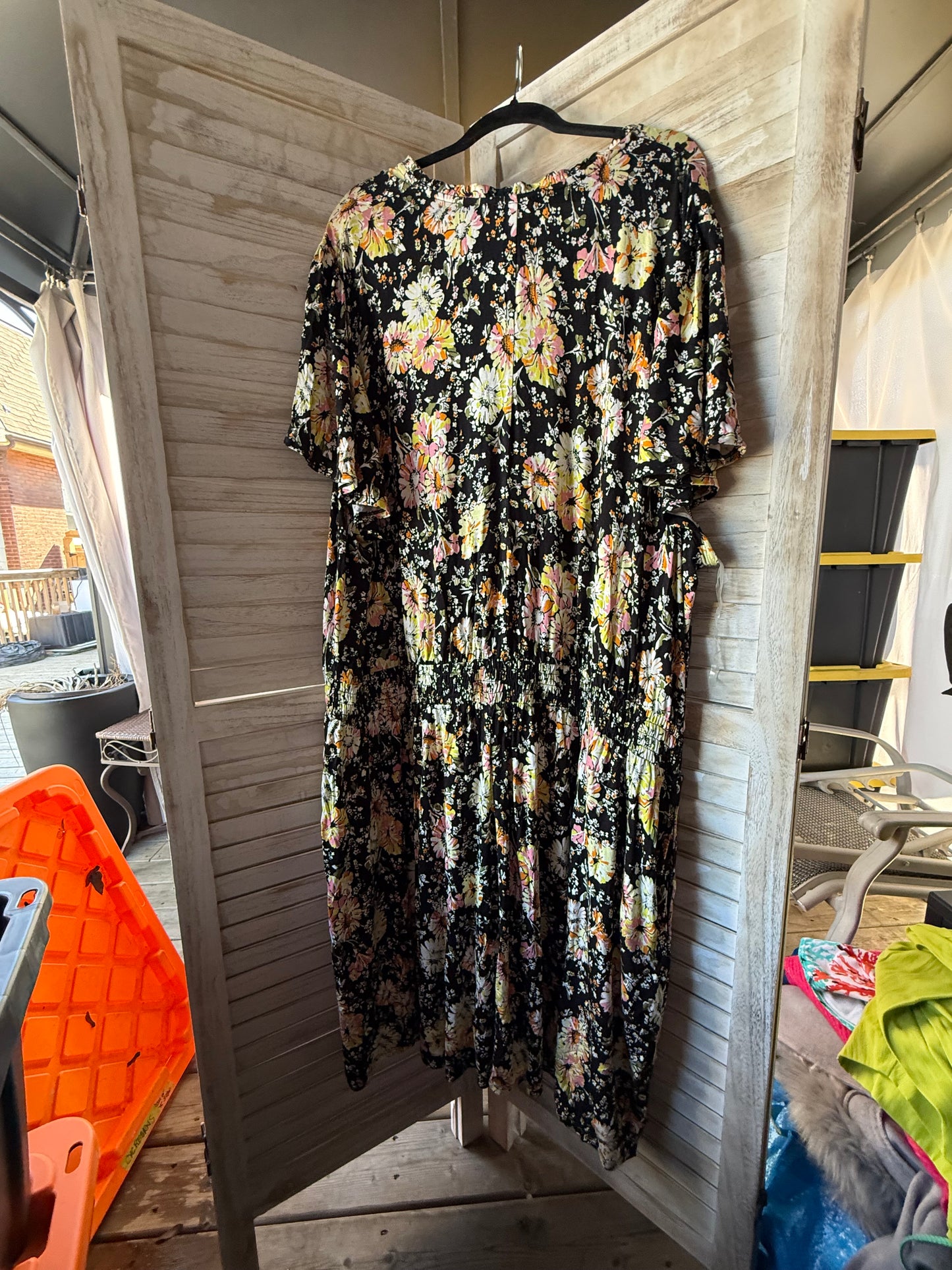Lane Bryant Black Floral Dress