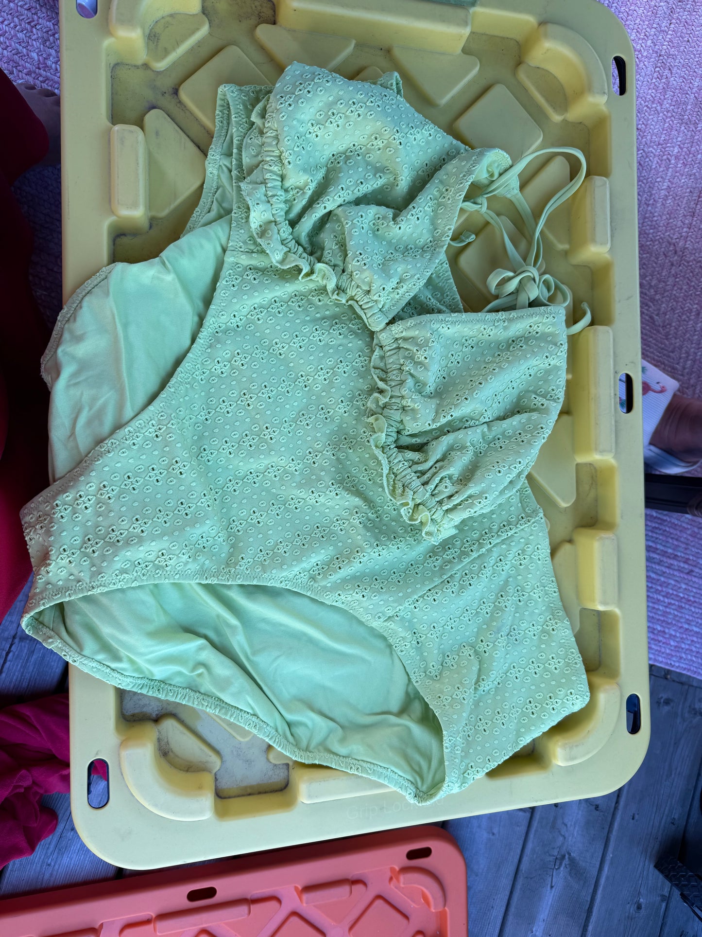 Old Navy Lime Green Eyelet Bikini
