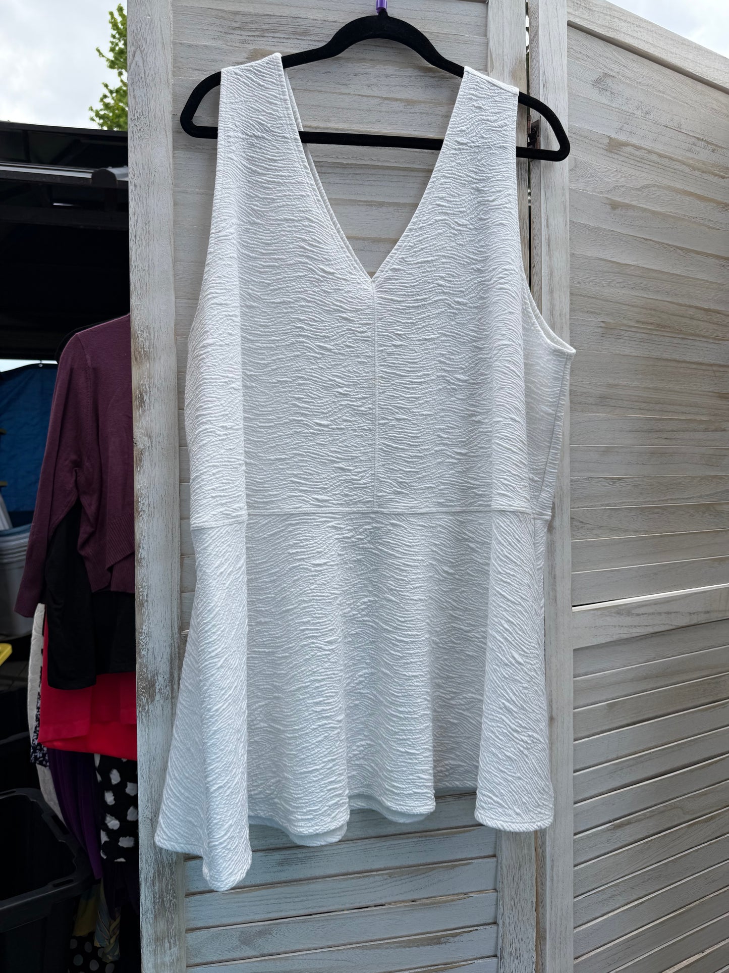 Torrid White Peplum Top