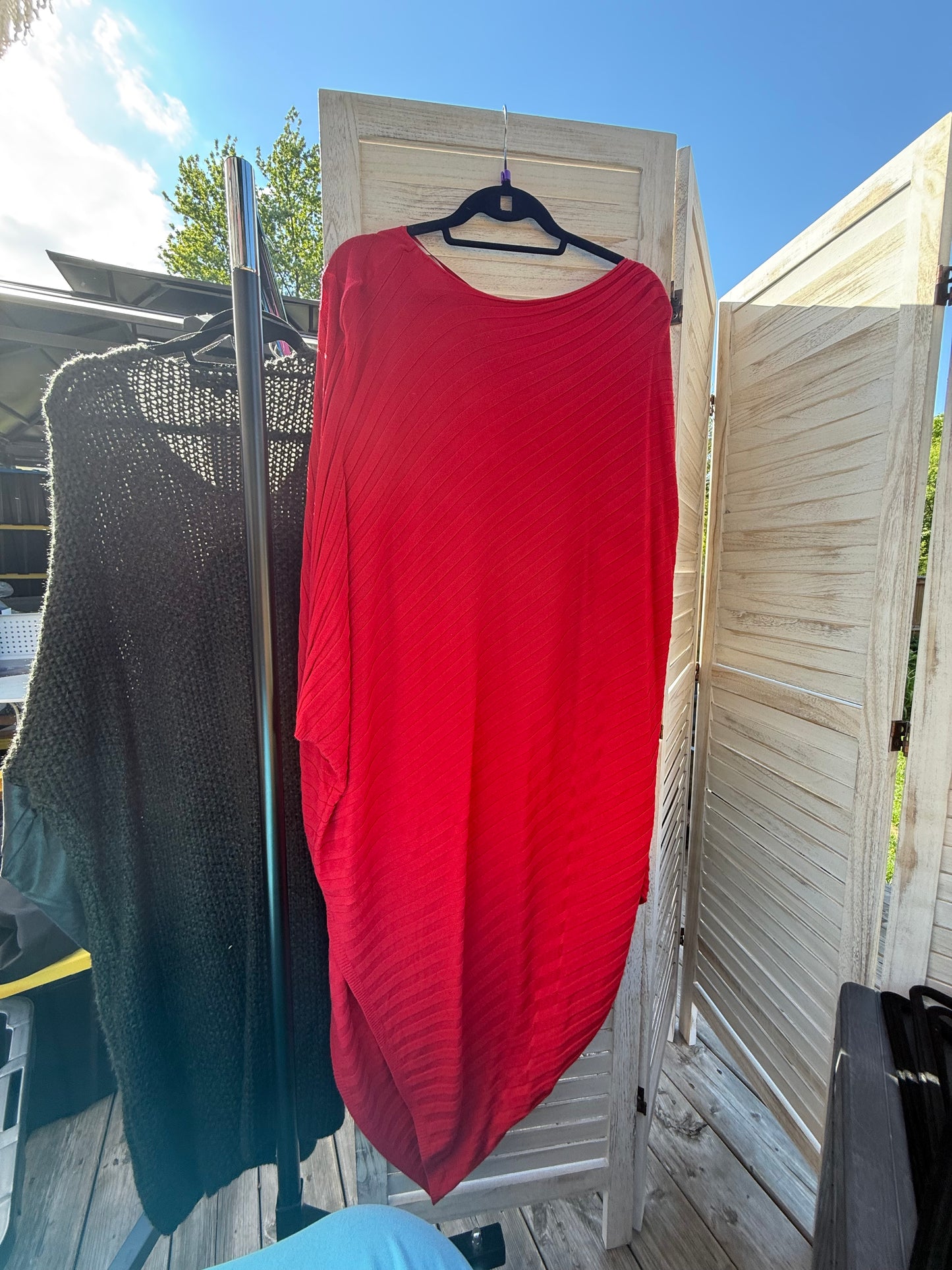 Lane Bryant Red Poncho Sweater