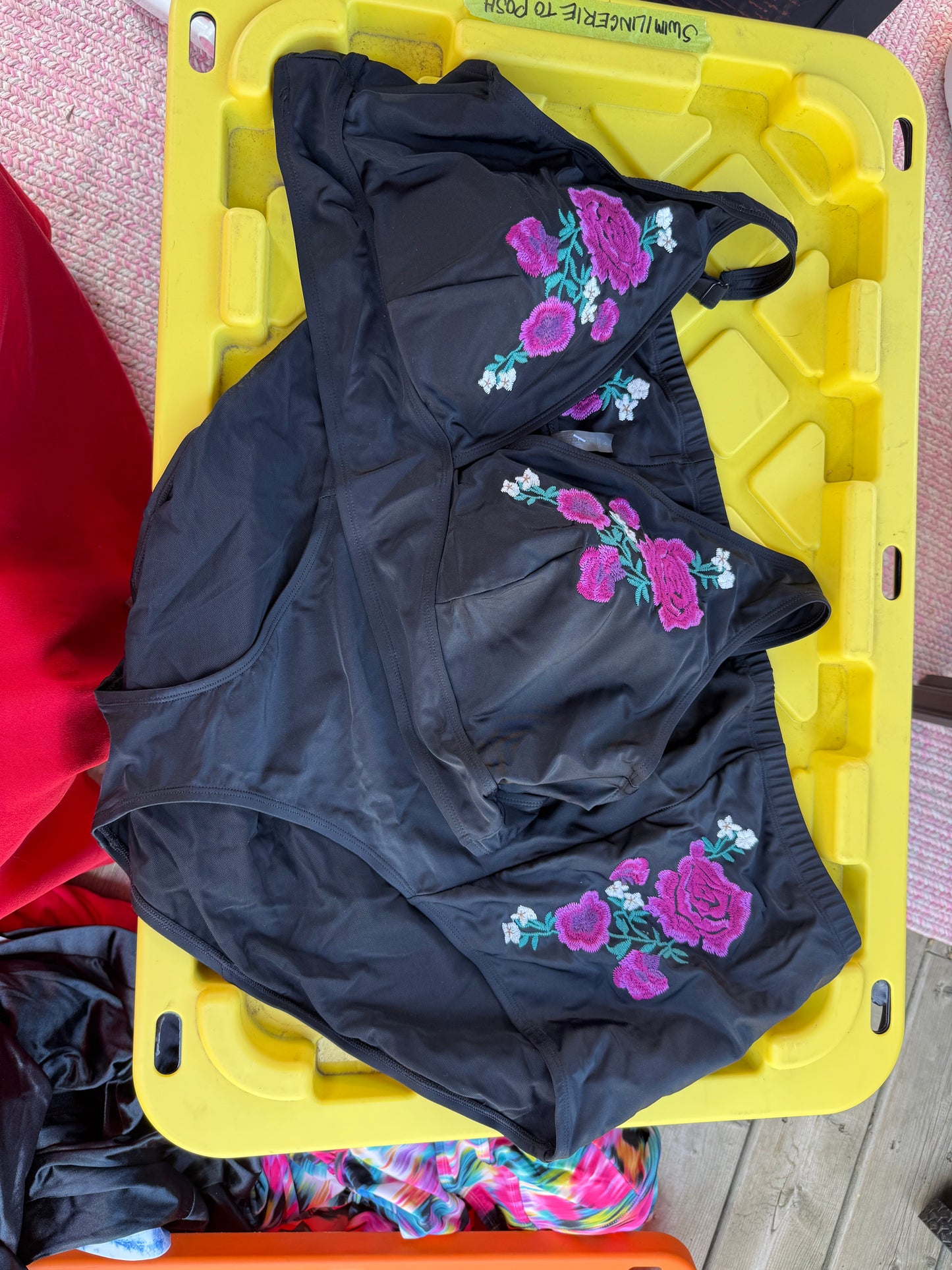 Torrid Black Floral Bikini