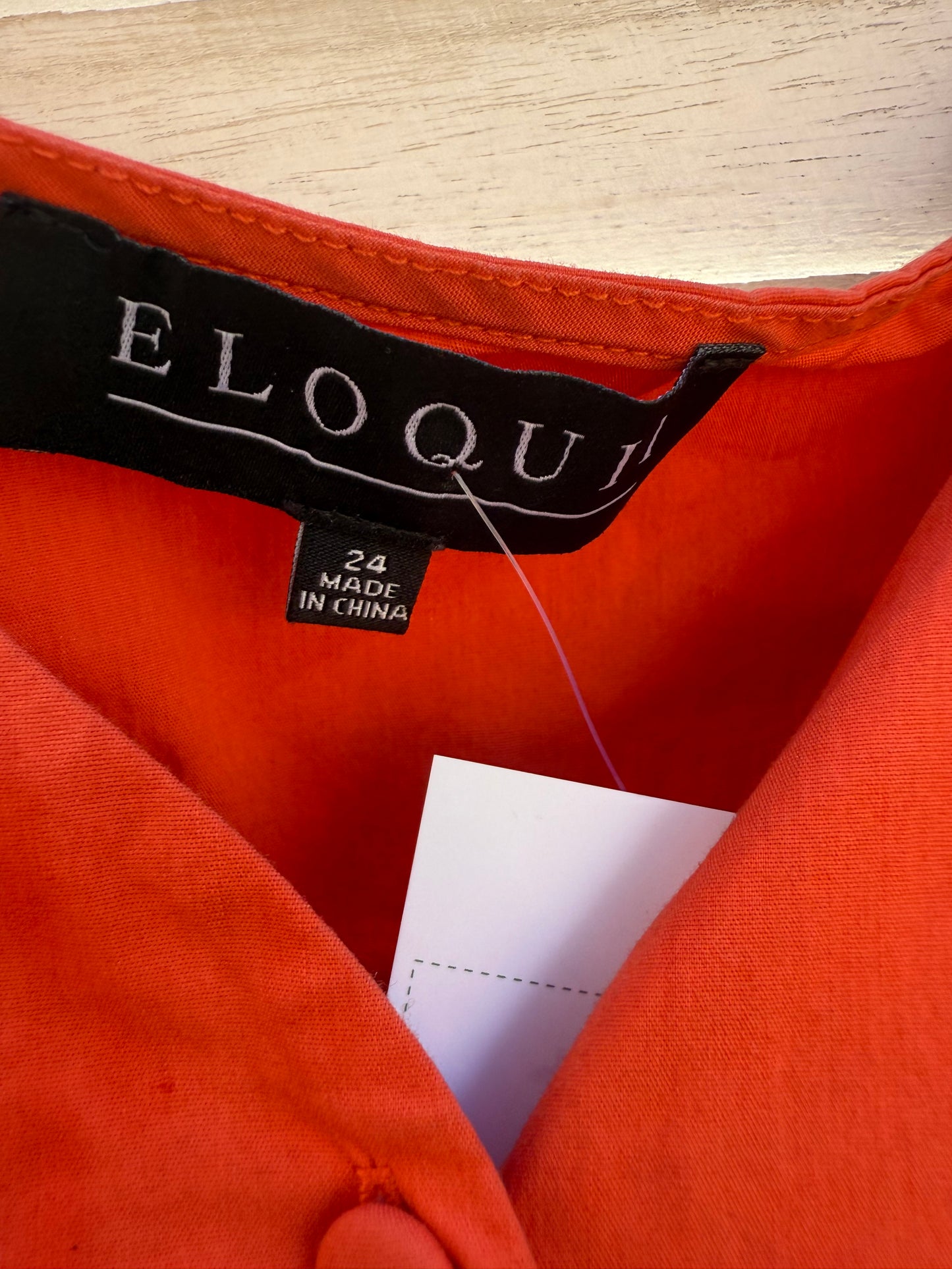 ELOQUII Orange Peplum Blouse