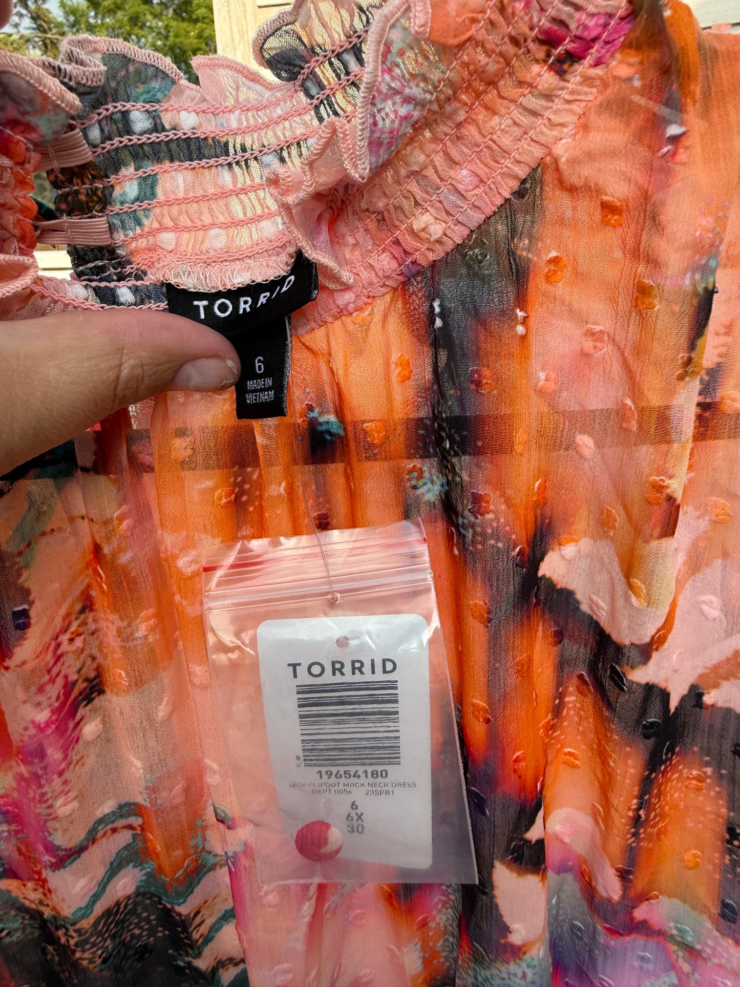 Torrid Orange Print Dress