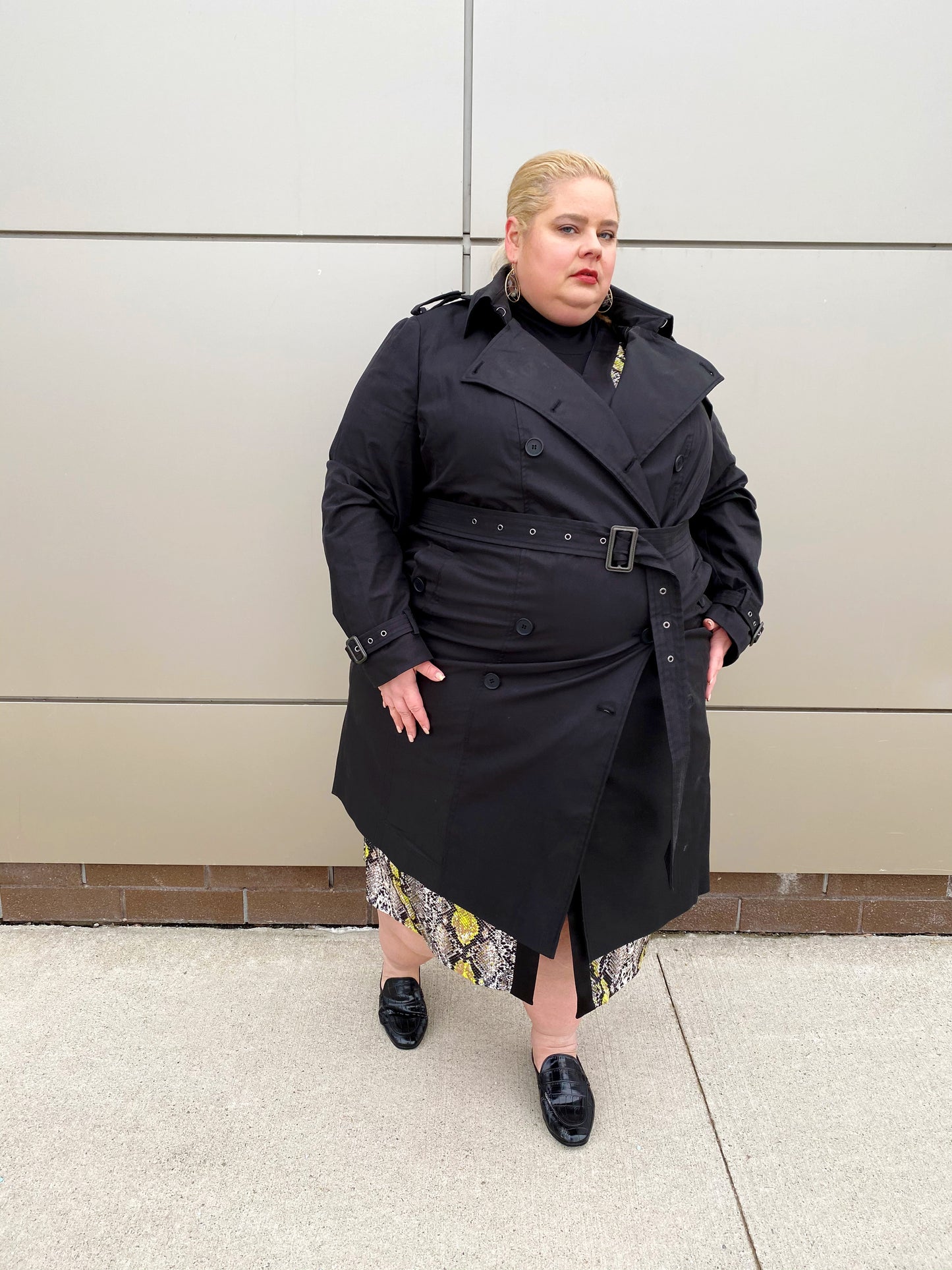 Universal Standard Black Trench Coat