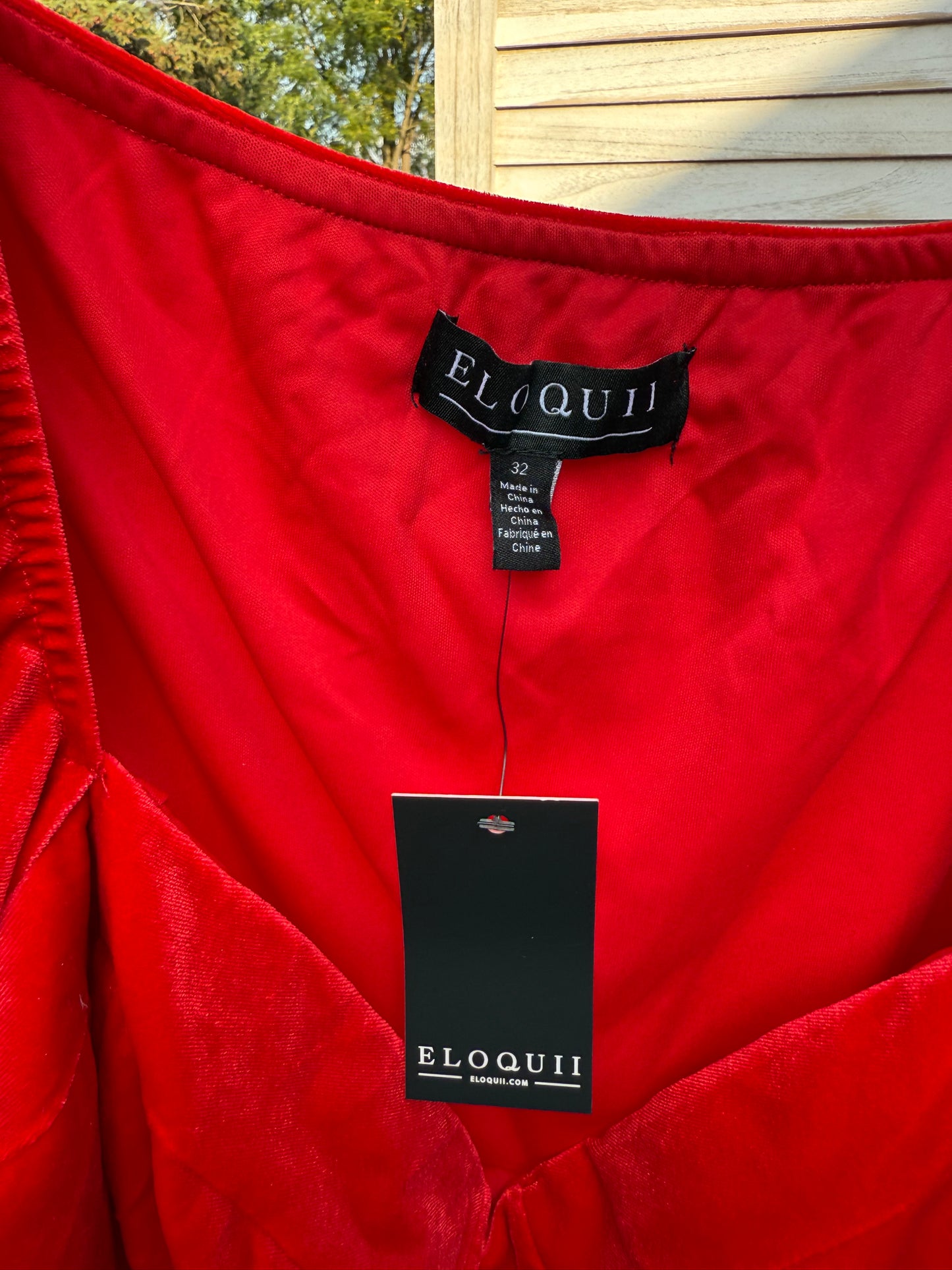 ELOQUII Red Velvet Dress