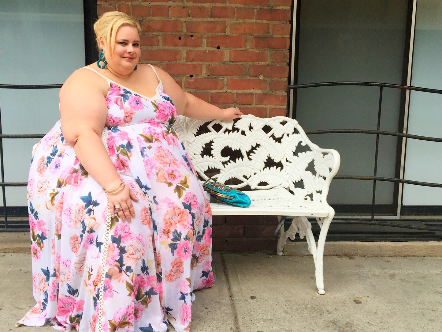 Torrid White Floral Maxi Dress