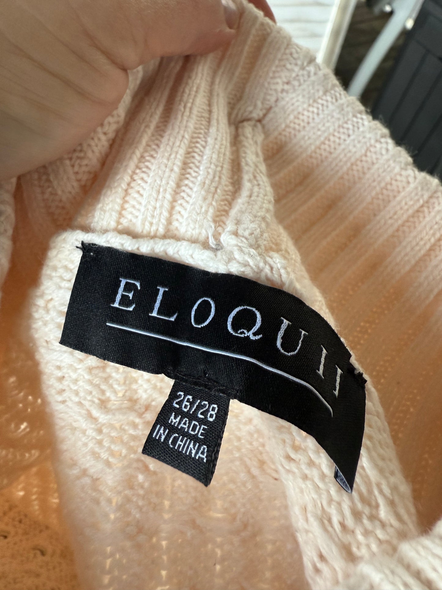 ELOQUII Cream Sweater Dress