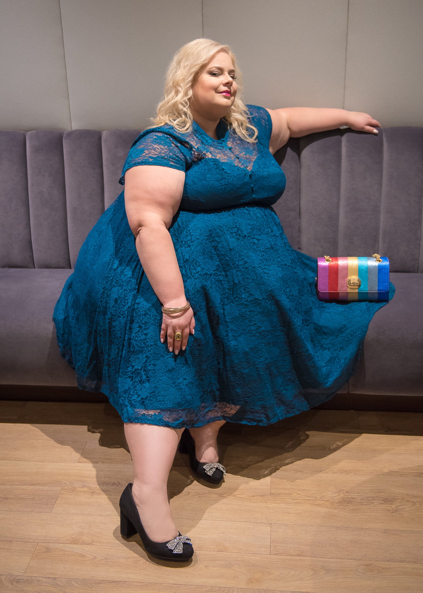 Torrid Teal Lace Dress