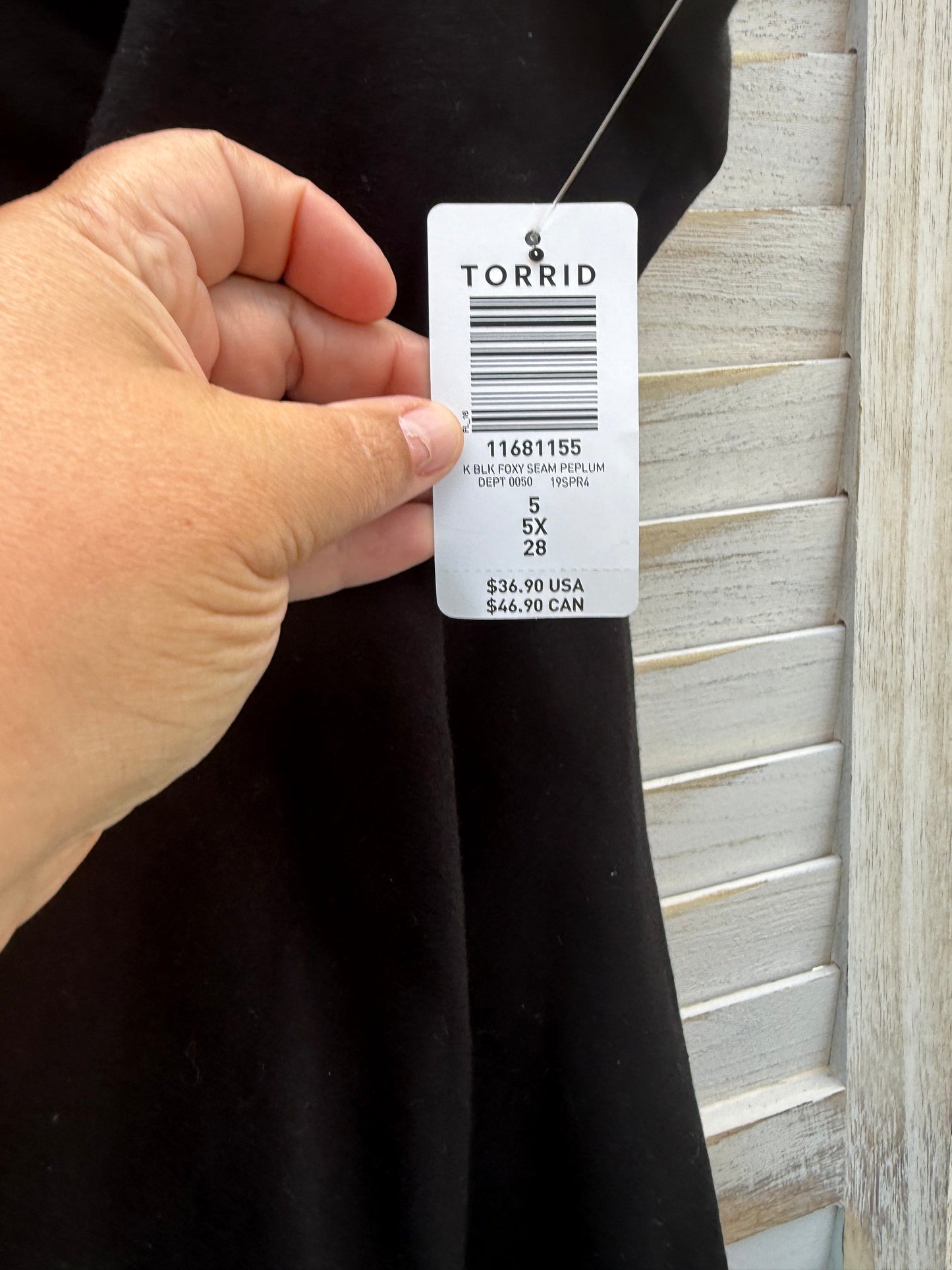 Torrid Black Button Tank Top