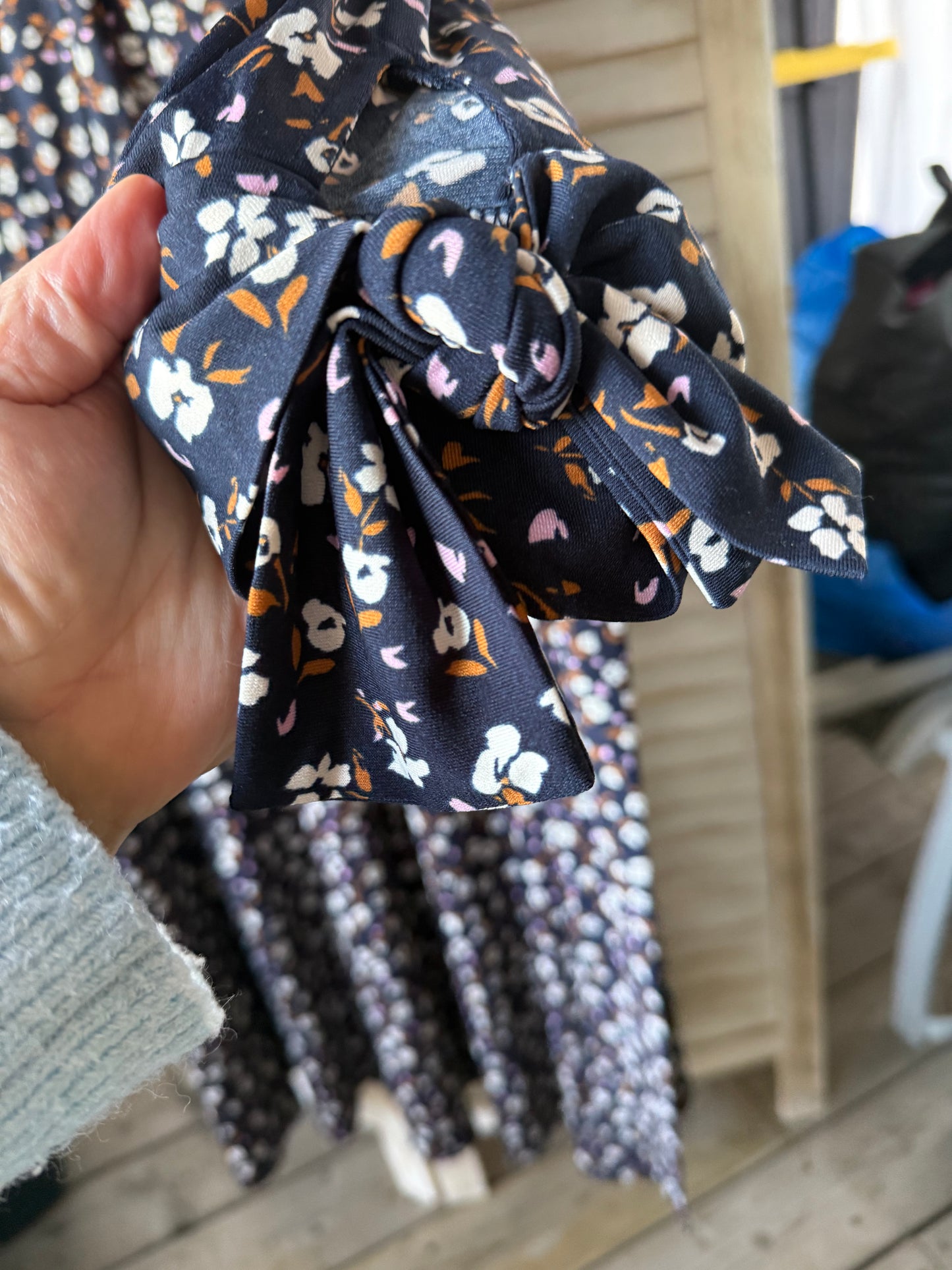 ELOQUII Navy Print Maxi Dress