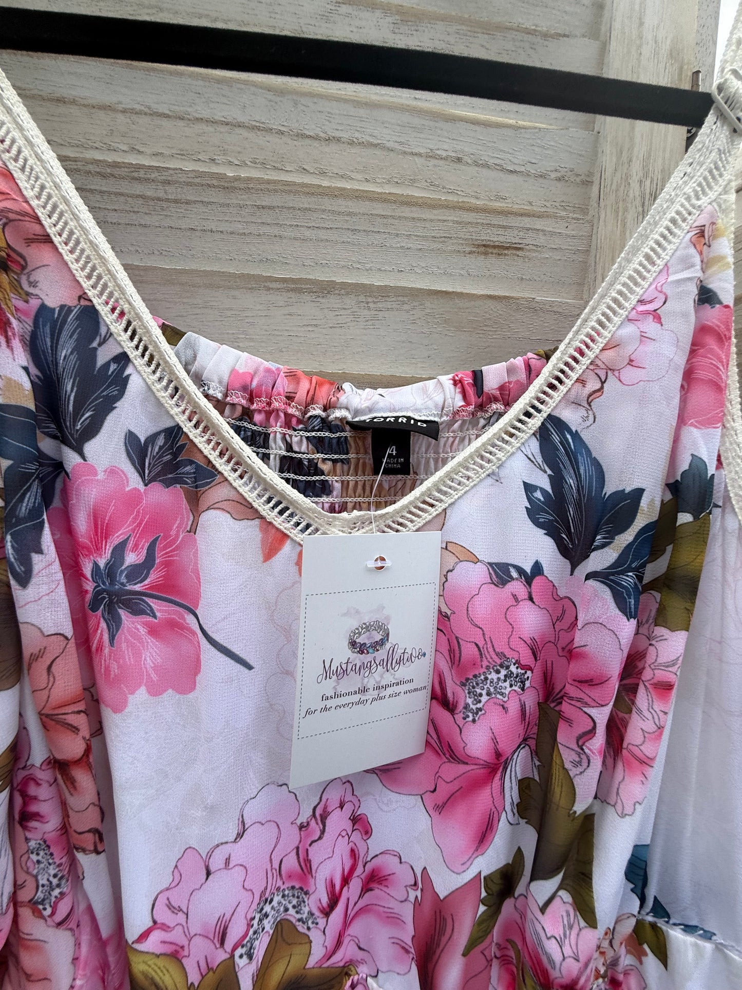 Torrid White Floral Maxi Dress