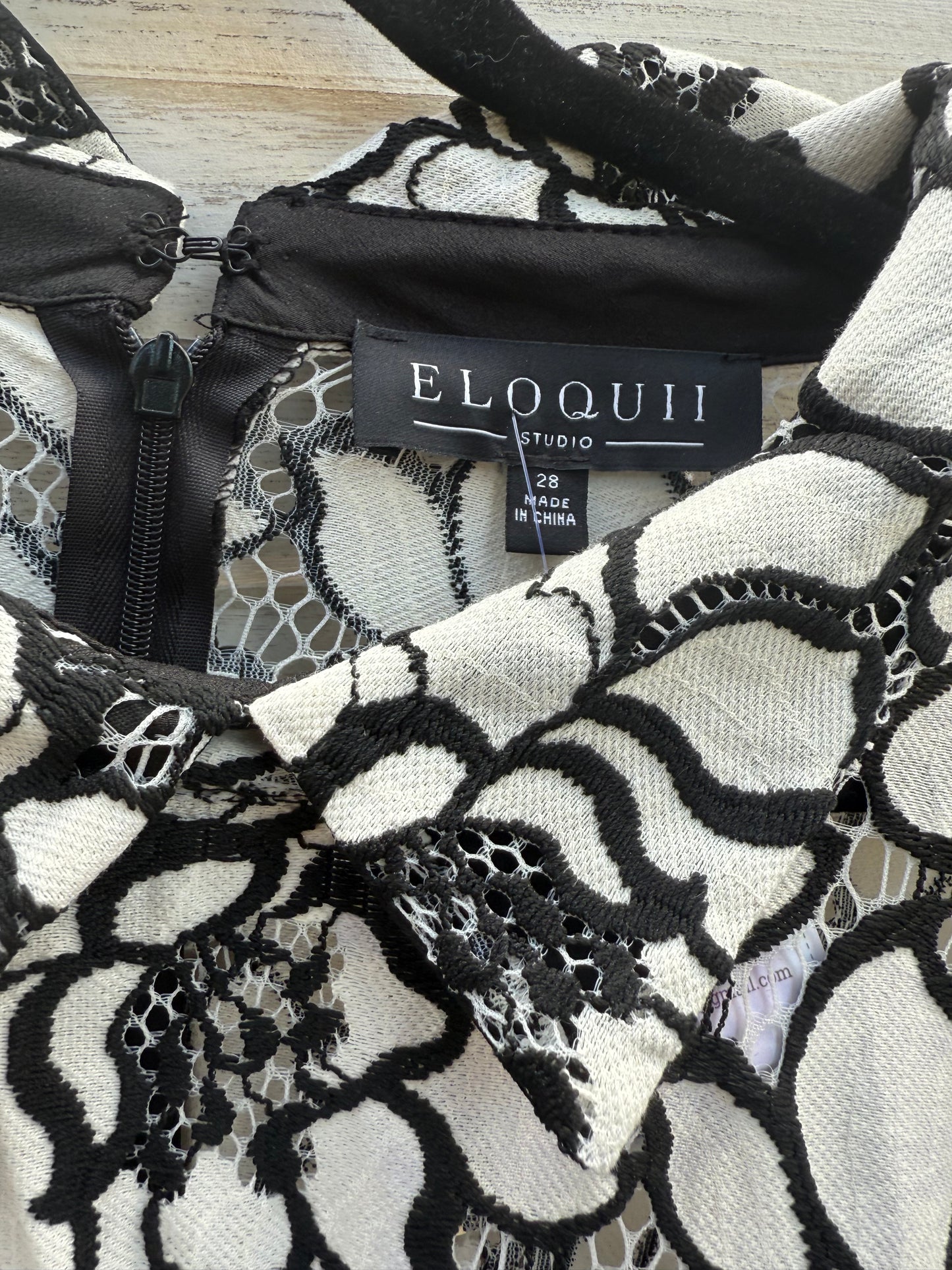 ELOQUII Black Lace Blouse