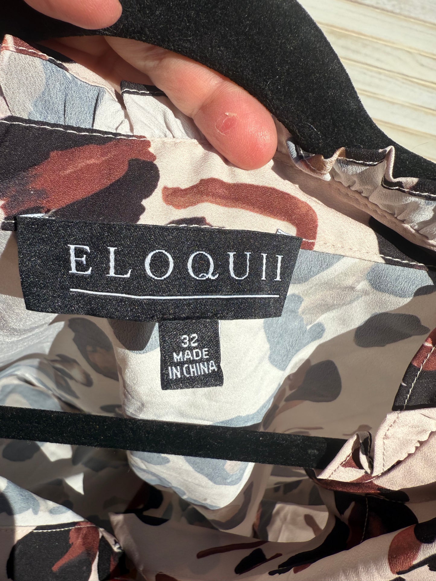 ELOQUII Animal Print Blouse