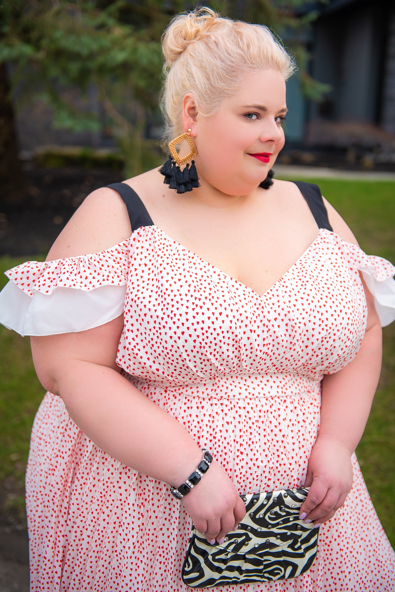 ELOQUII Heart Print Dress