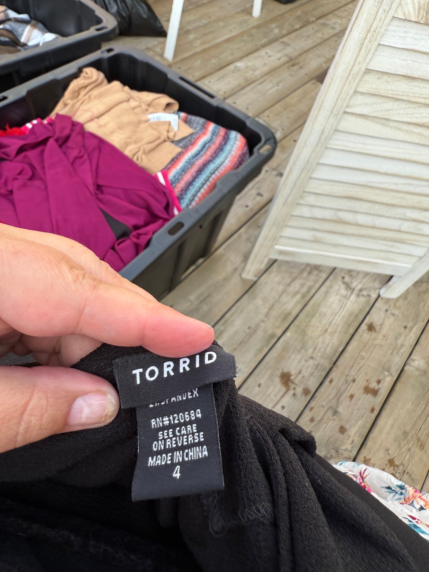 Torrid Black Bow Crop Top