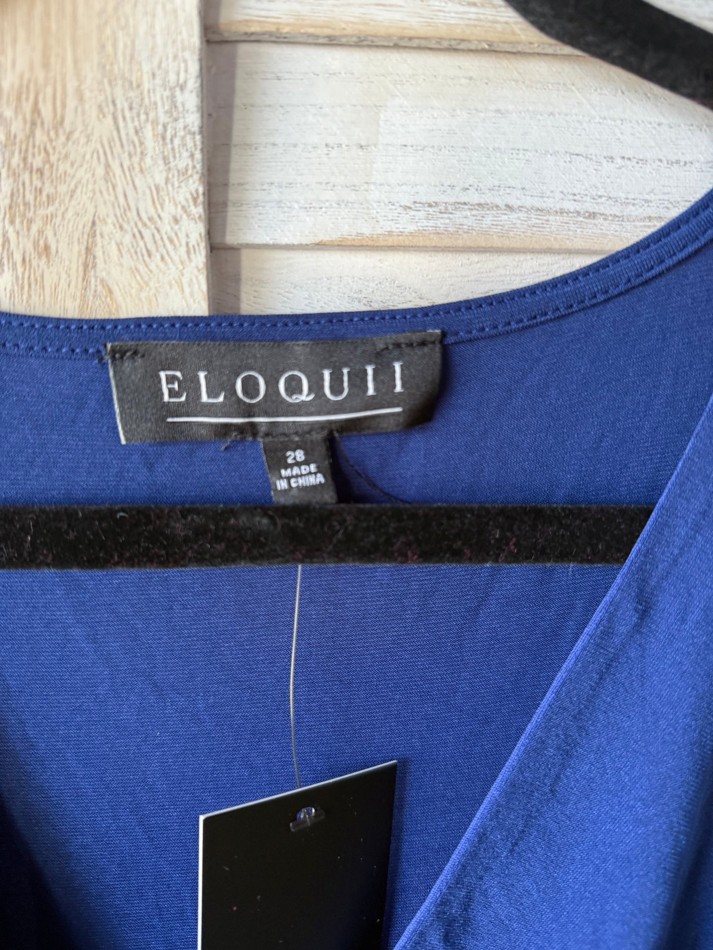 ELOQUII Navy Pleat Dress