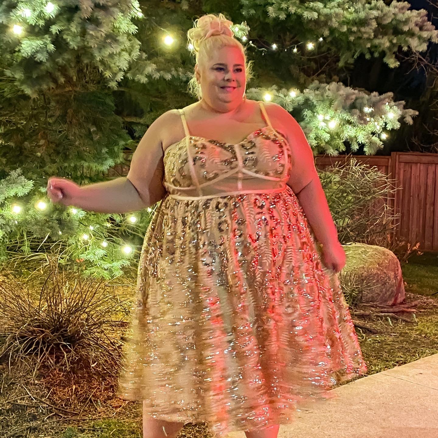 Torrid Gold Lace Party Dress