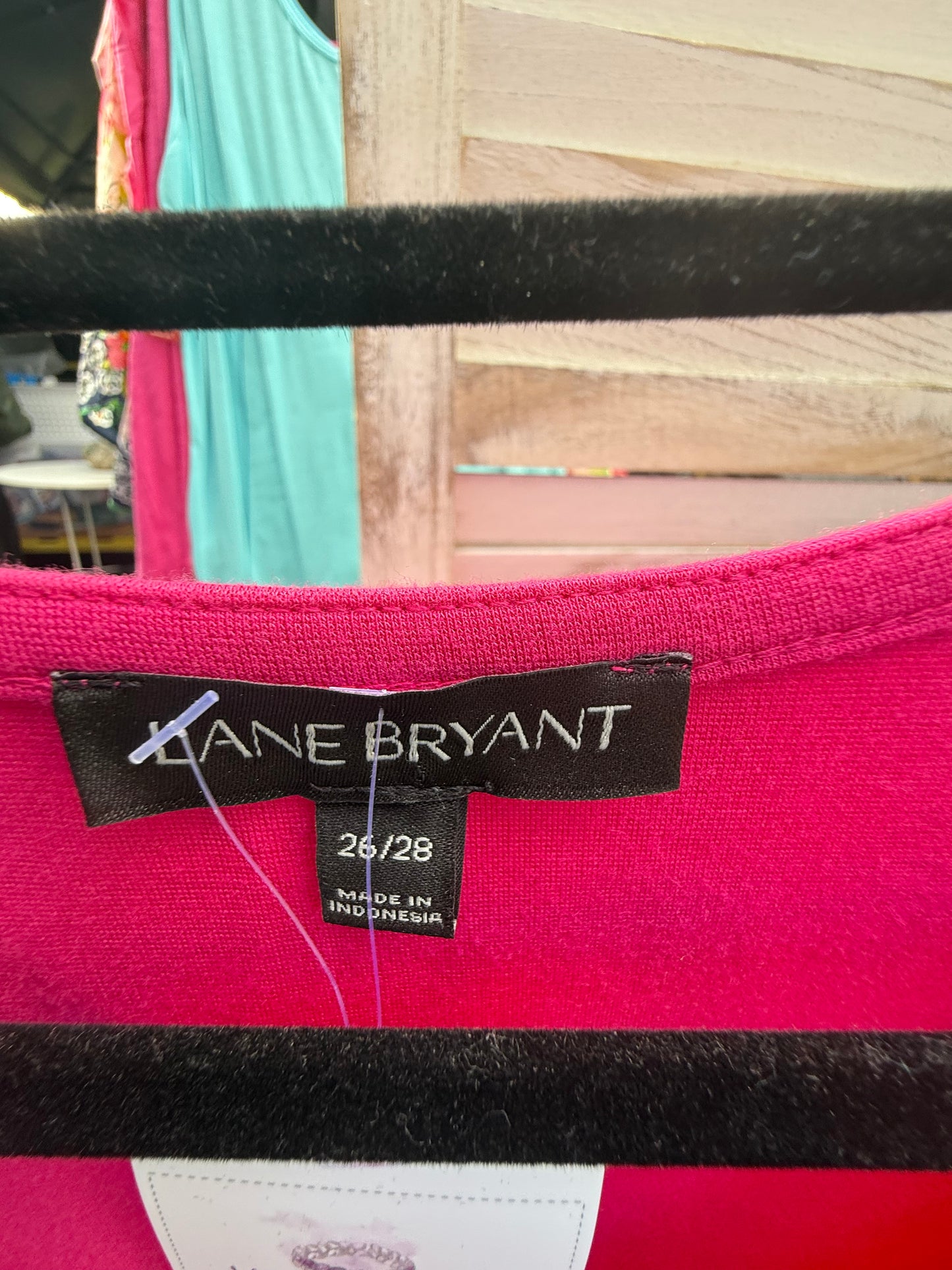 Lane Bryant Pink Peplum Top