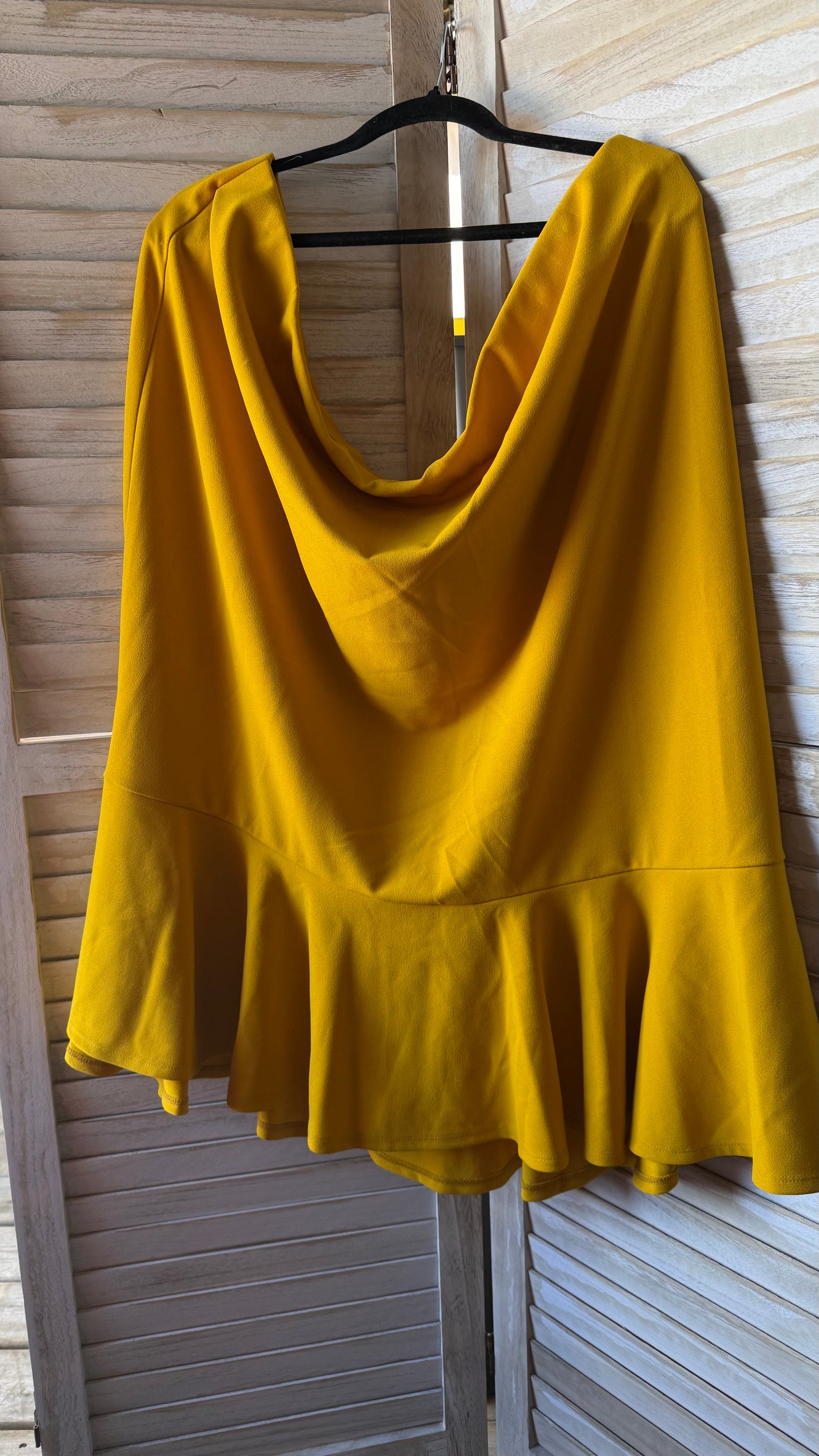 Ashley Stewart Mustard Skirt