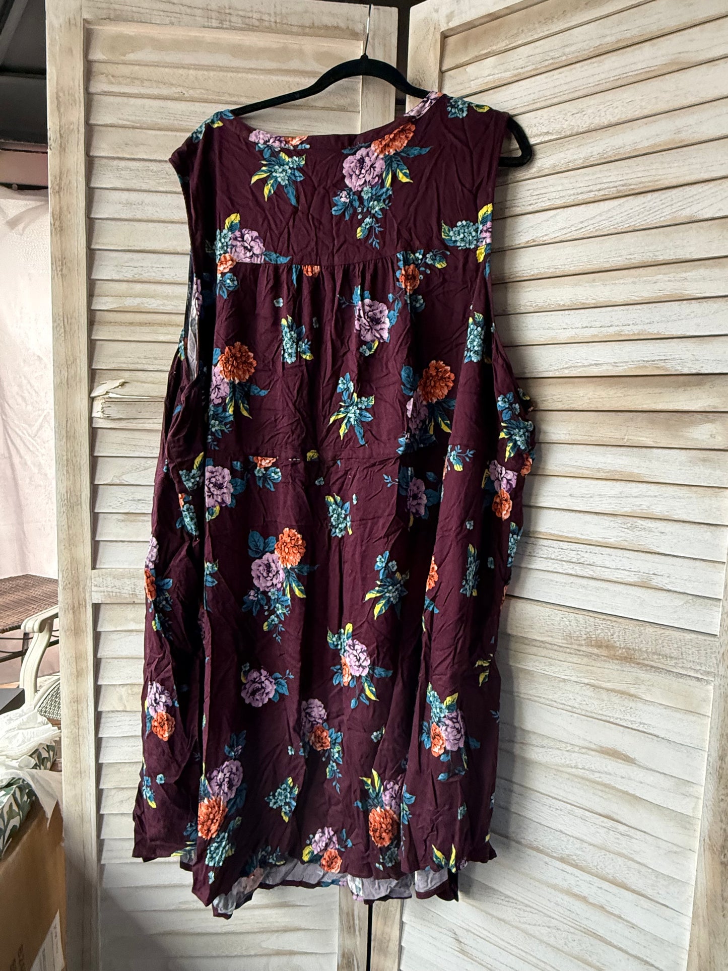 Torrid Burgundy Floral Dress