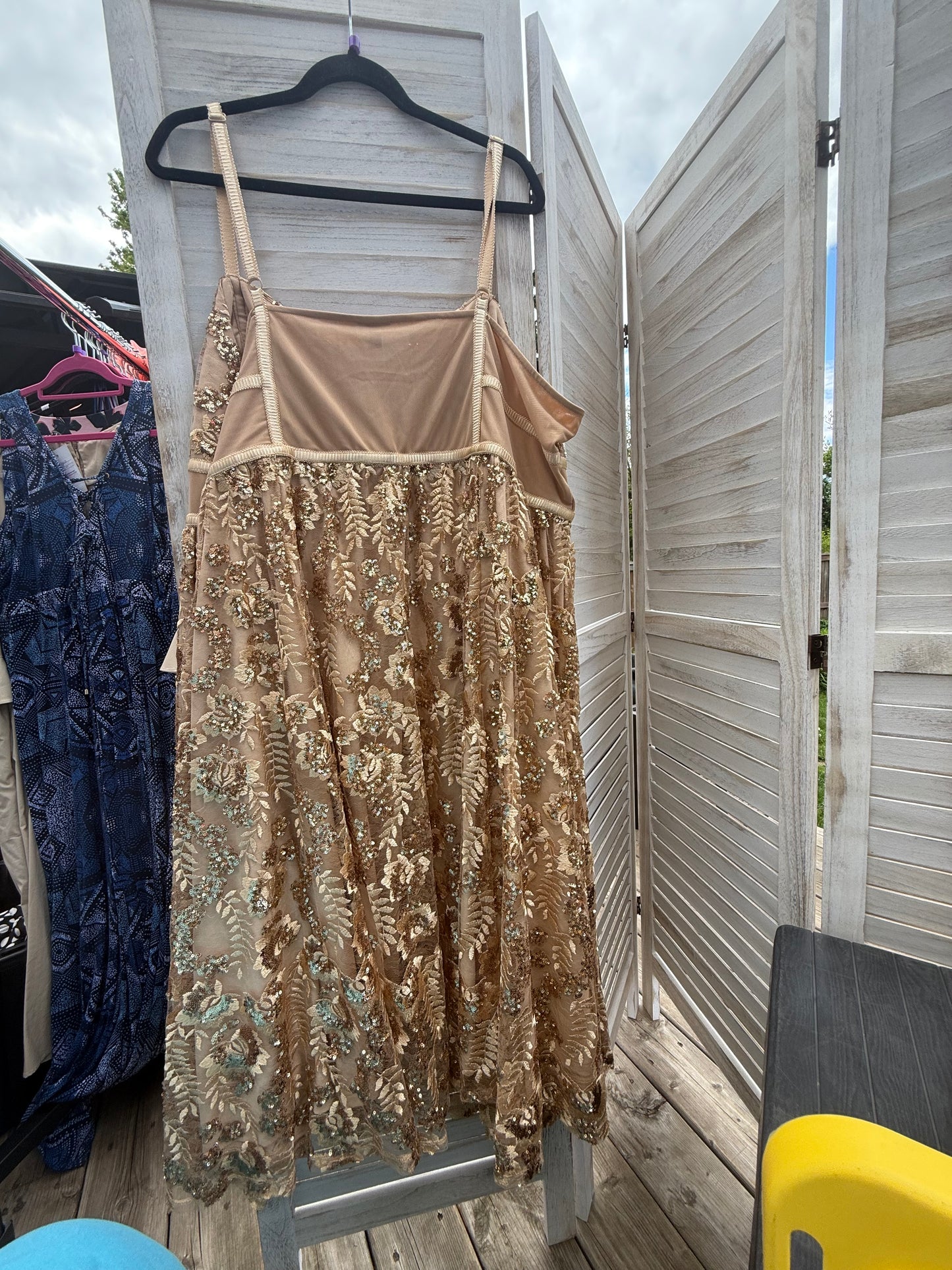 Torrid Gold Lace Party Dress
