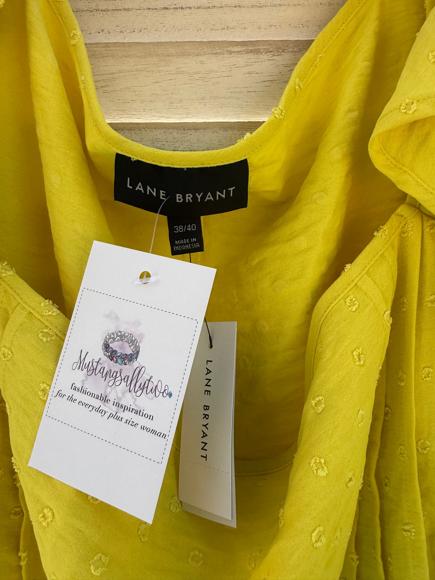 Lane Bryant Yellow Sleeveless Blouse