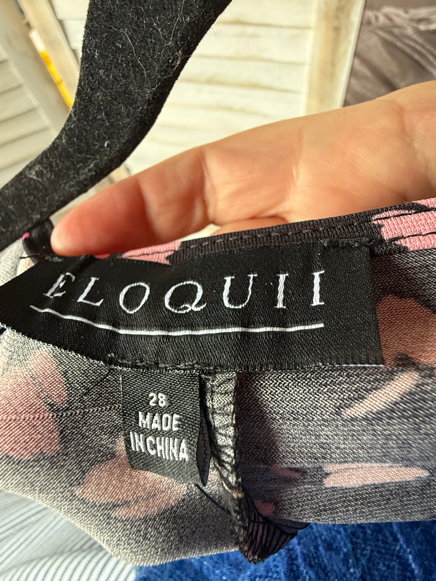 ELOQUII Black Print Wrap Dress