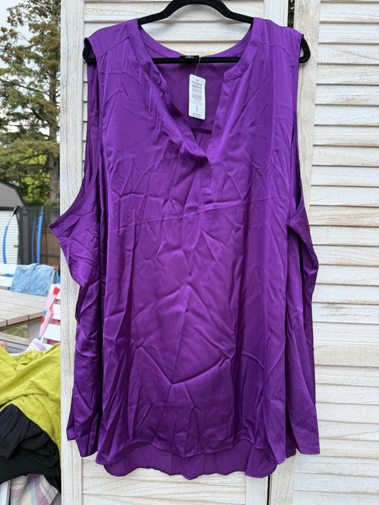 Torrid Purple Sleeveless Blouse