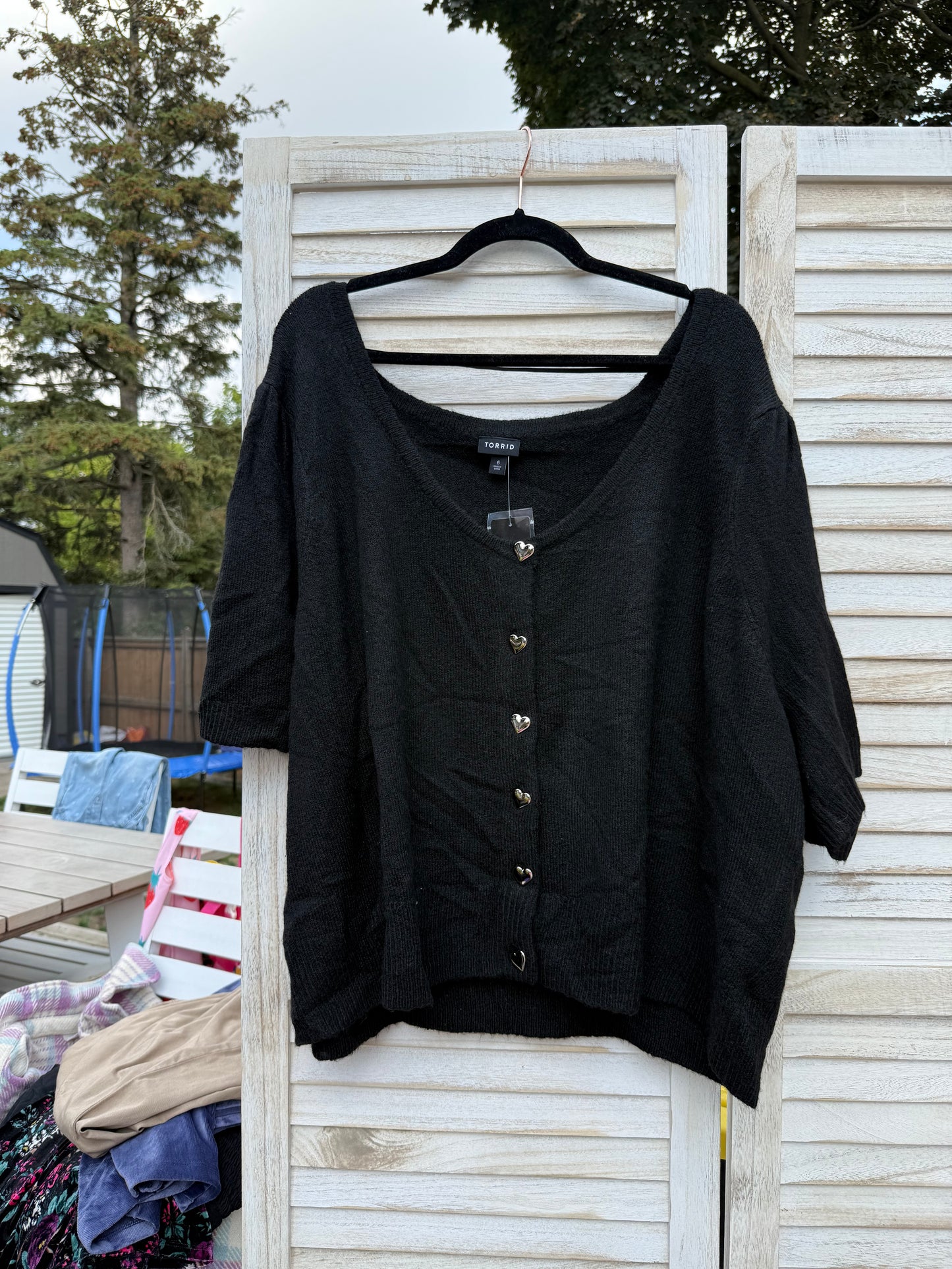 Torrid Black Cropped Cardigan