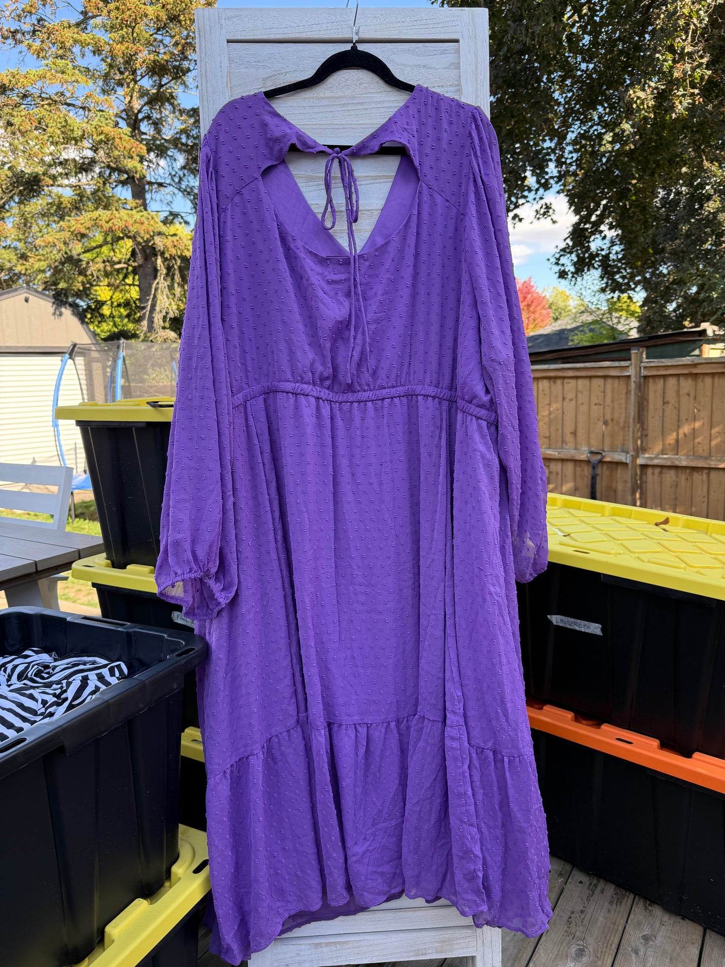 Torrid Purple Swiss Dot Dress