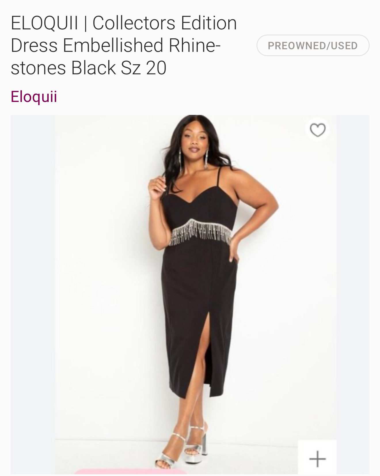 ELOQUII Collectors Black Embellished Dress