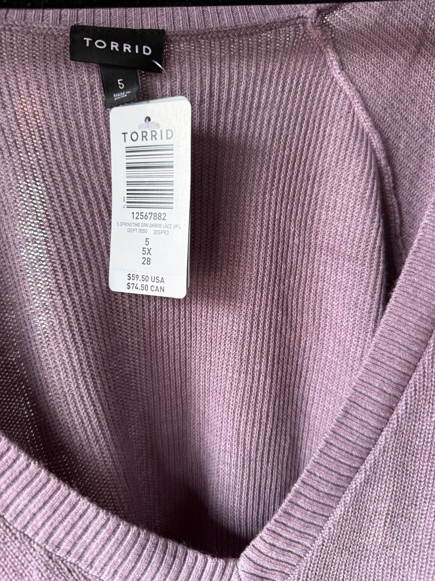 Torrid Lilac Ombré Sweater