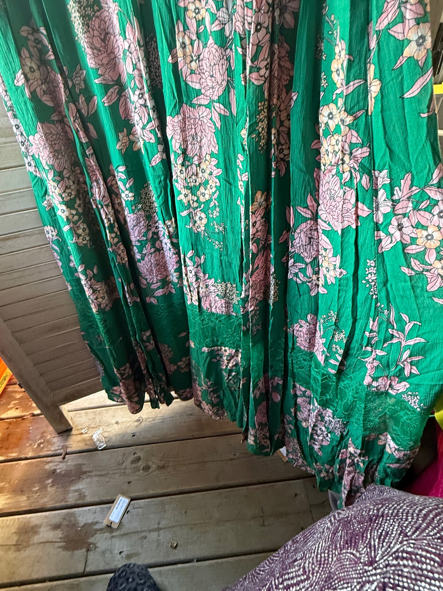 Torrid Green Floral Maxi Dress