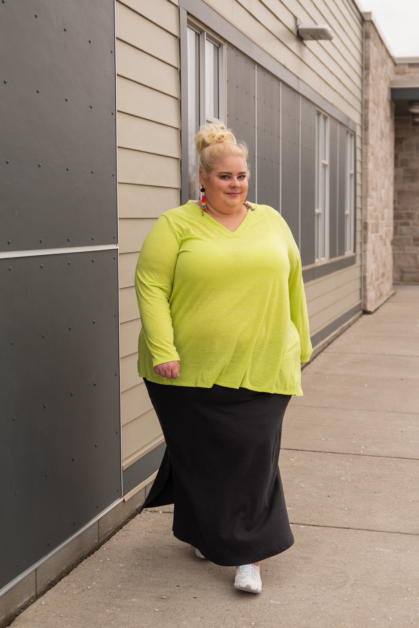 Woman Within Grey Maxi Skirt