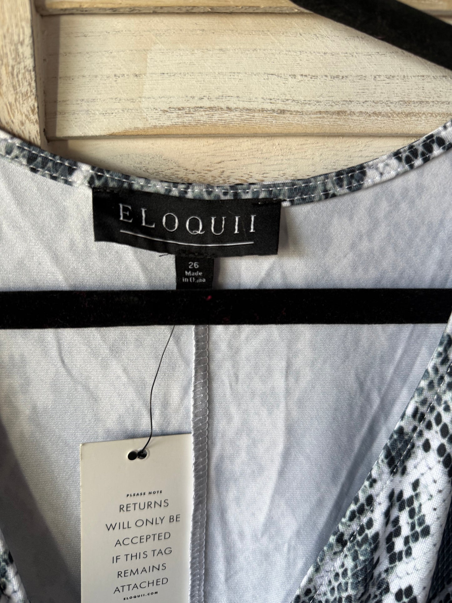 ELOQUII Snake Print Maxi Dress