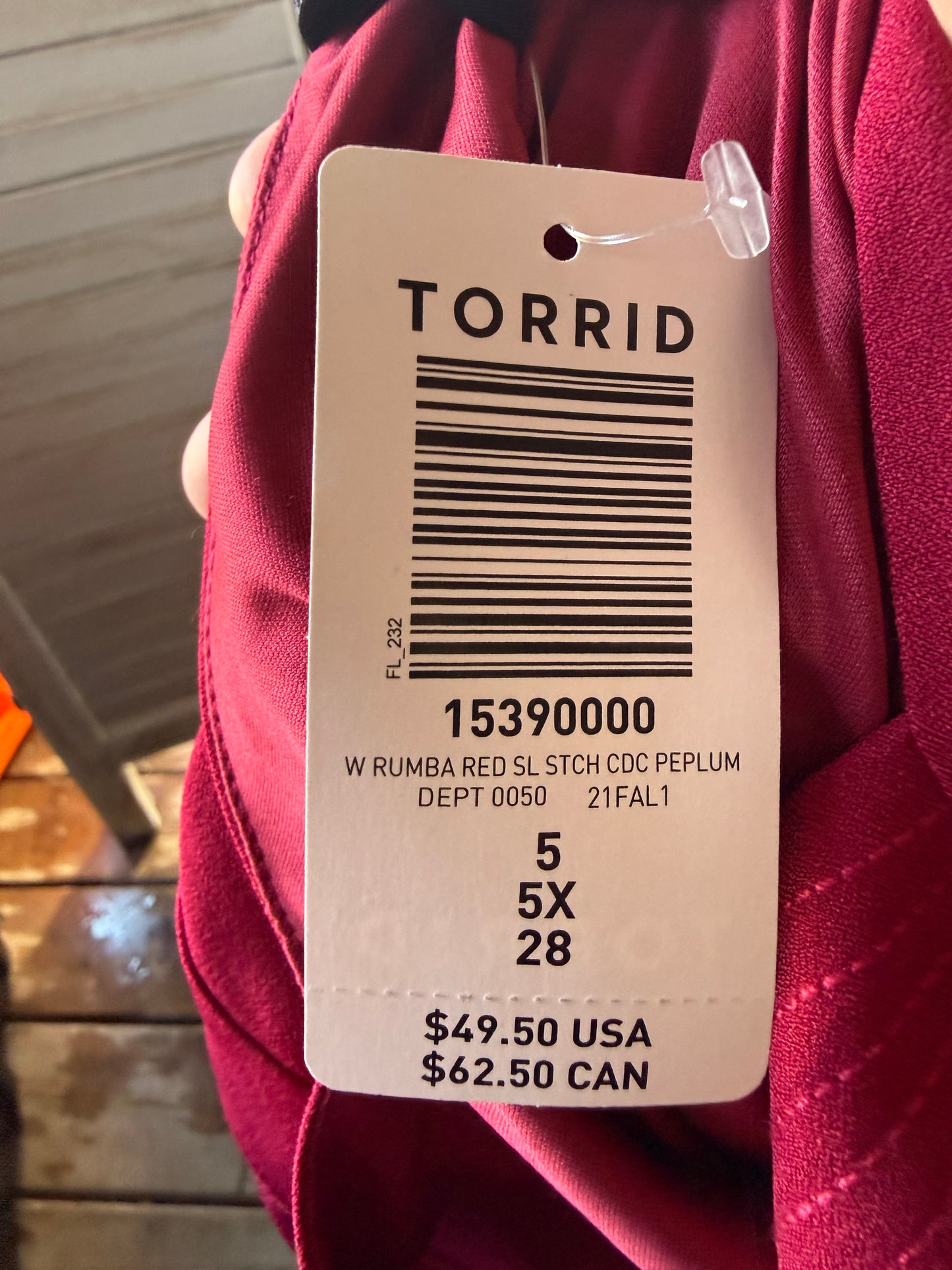 Torrid Red Zipper Top
