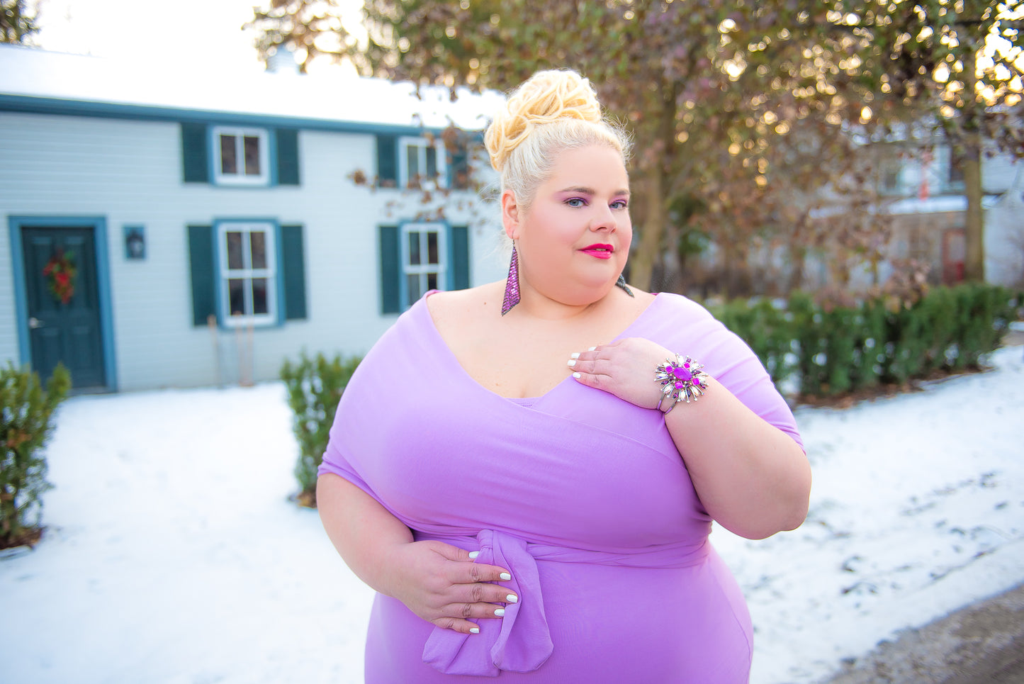 Rebdolls Lilac Wrap Dress