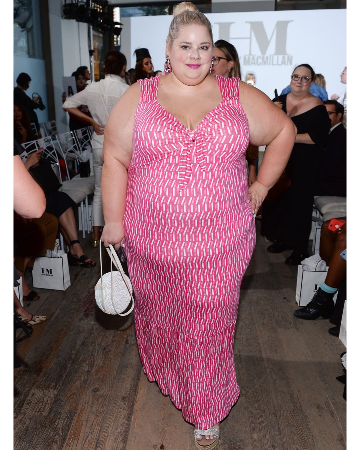 ELOQUII Pink Print Maxi Dress