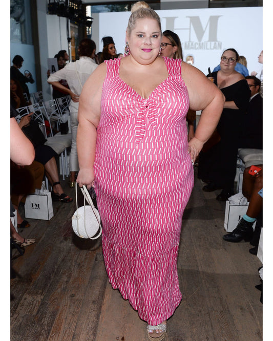 ELOQUII Pink Print Maxi Dress