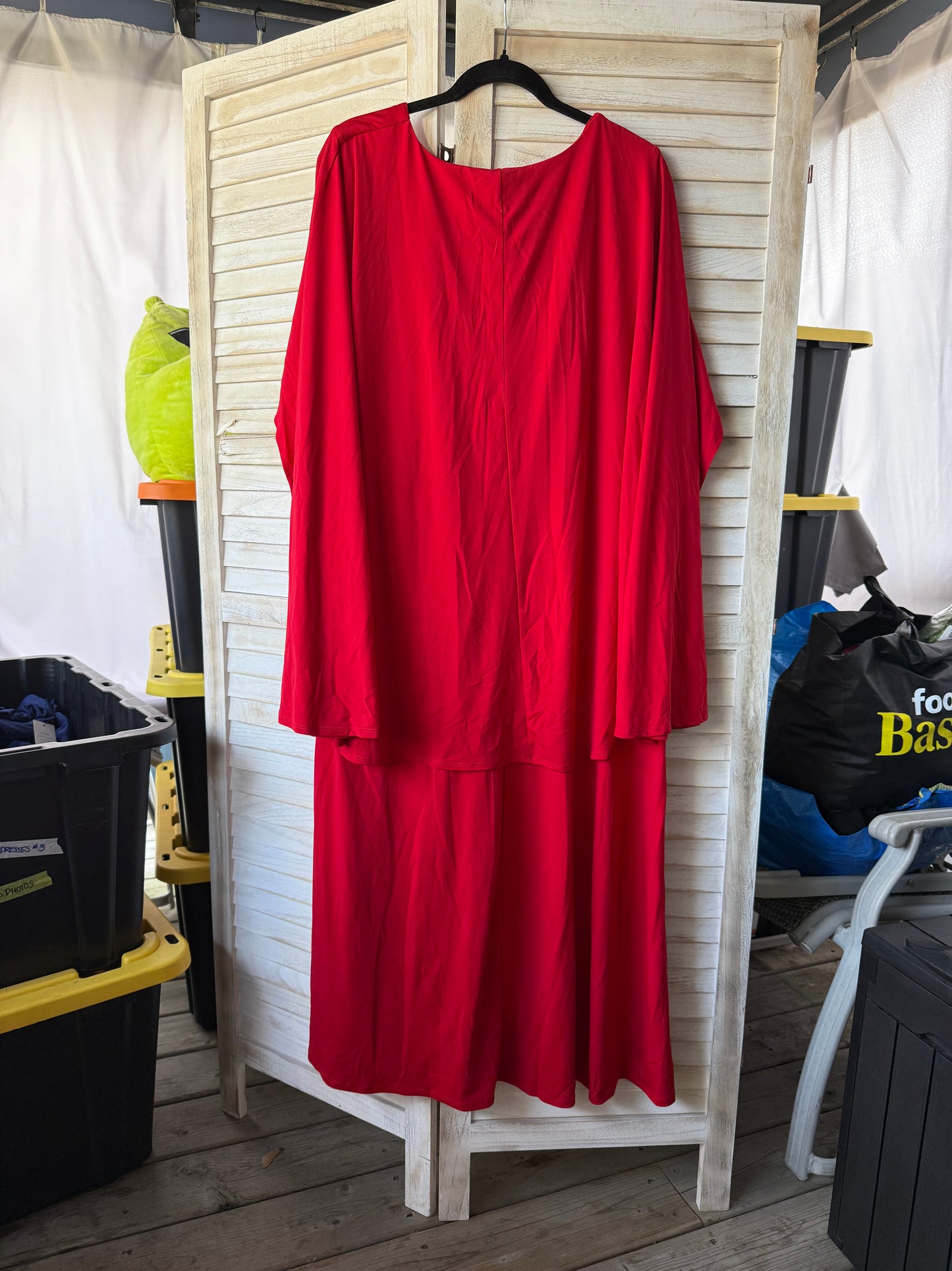 ELOQUII Red Cape Dress