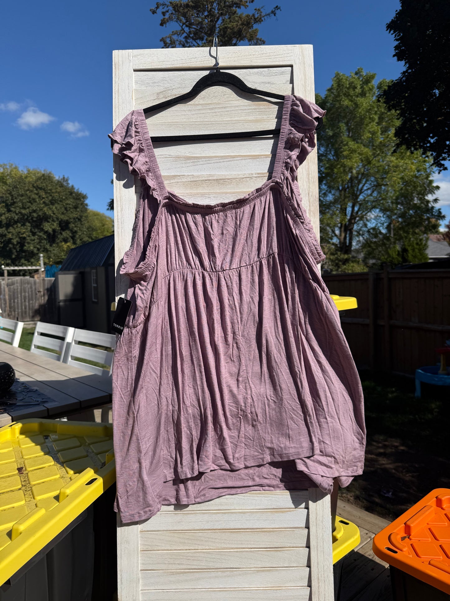 Torrid Mauve Ruffle Top