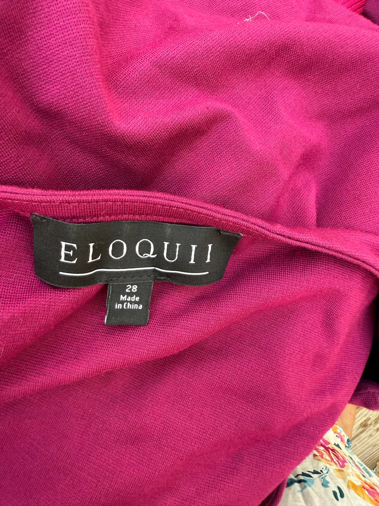 ELOQUII Cropped Raspberry Top