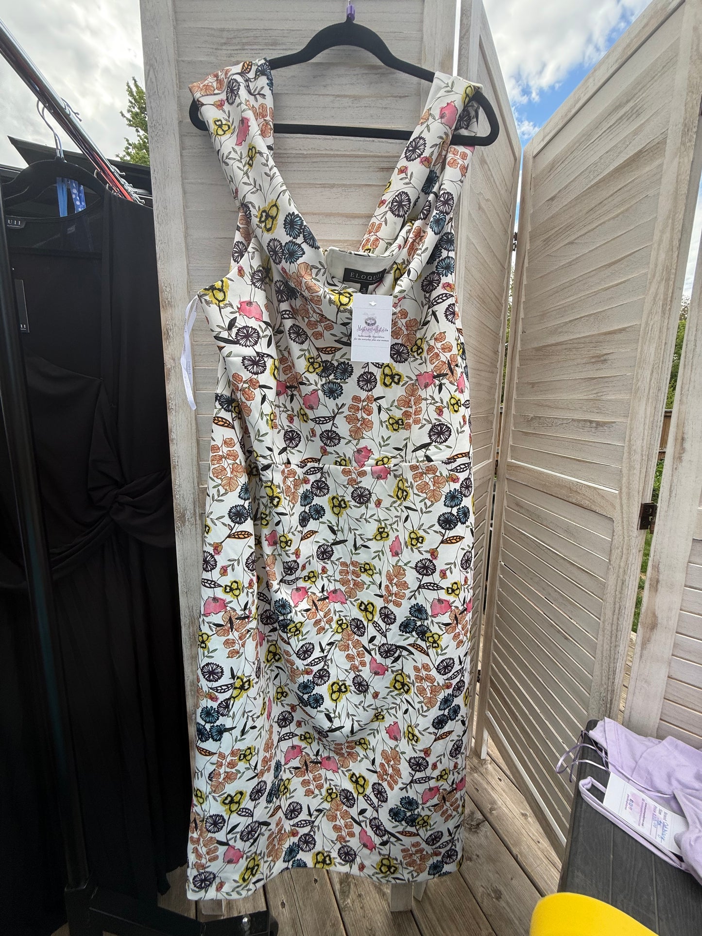 ELOQUII Off Shoulder Sheath Dress