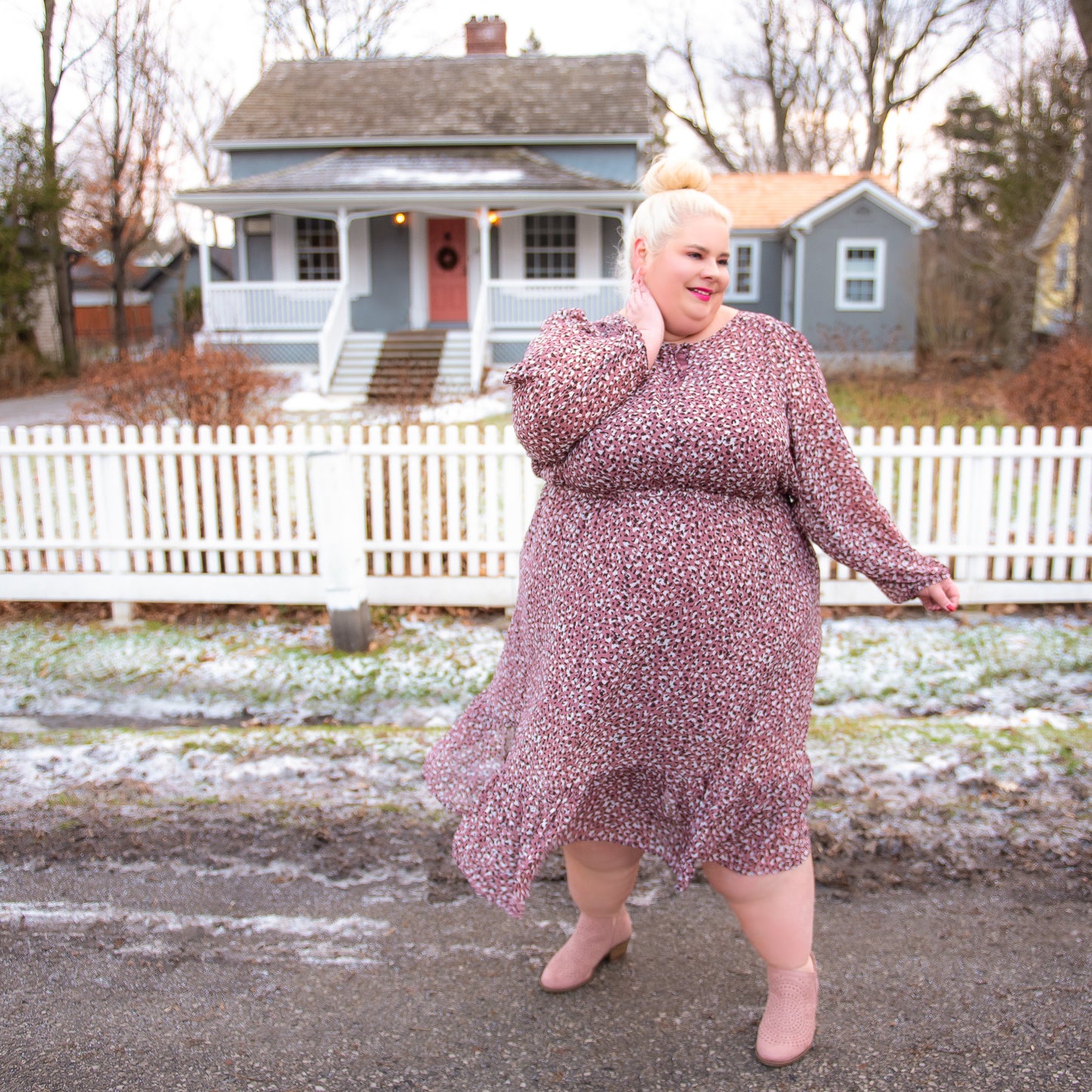 Torrid Rose Pink Animal Print Dress
