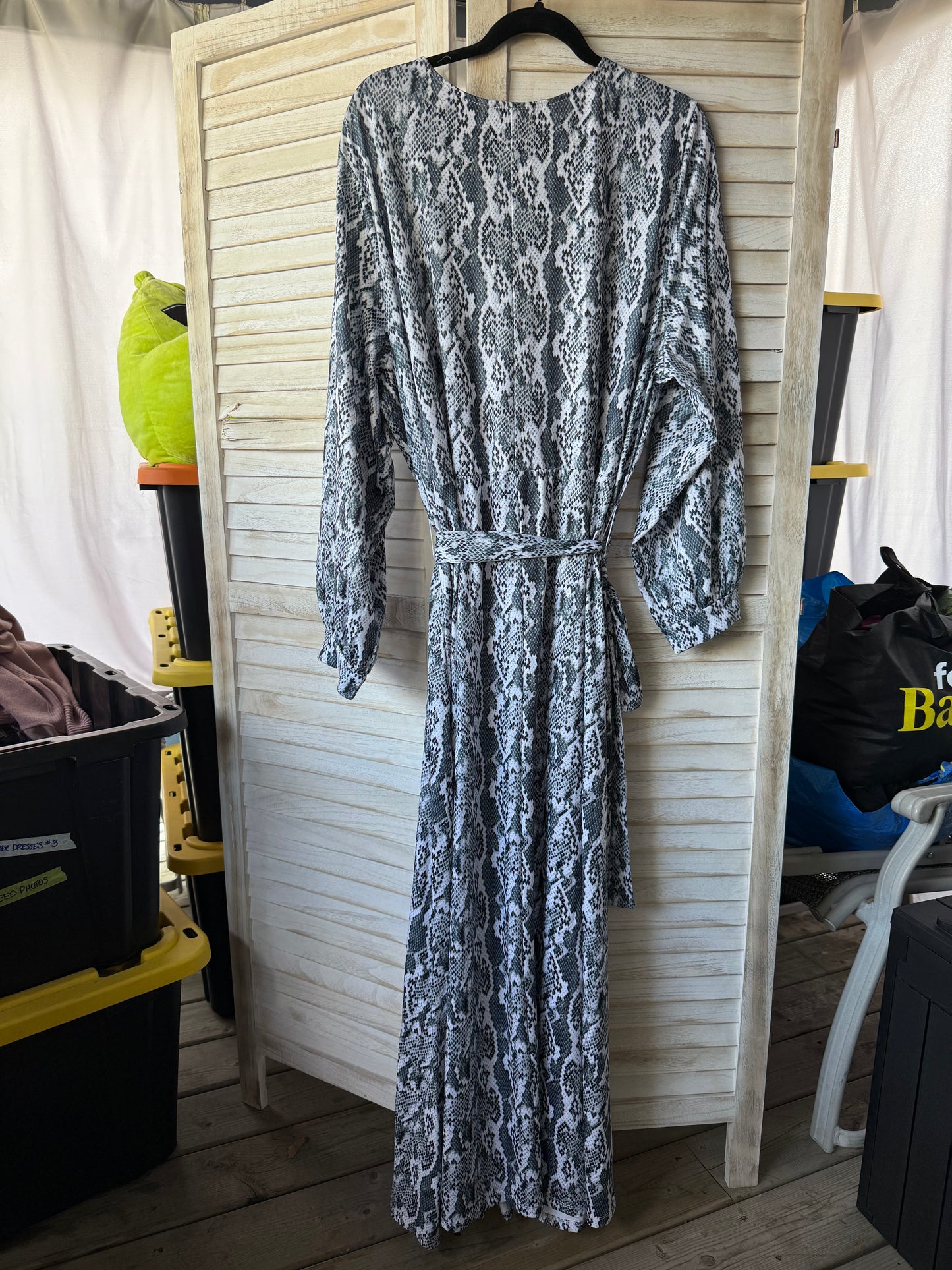 ELOQUII Snake Print Maxi Dress